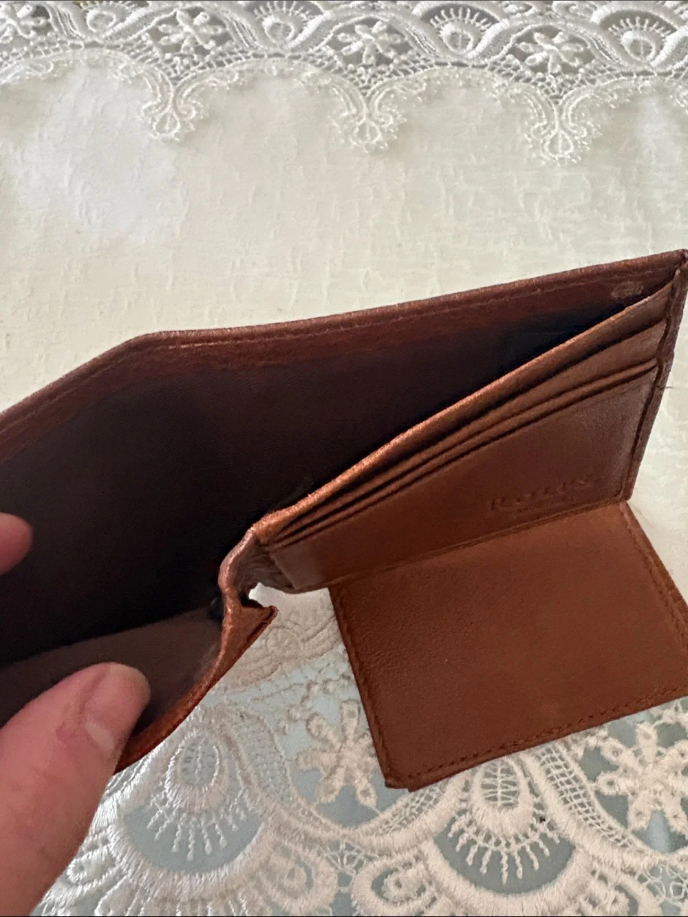 Rolfs VTG Royal    Tan Leather Wallet  set new